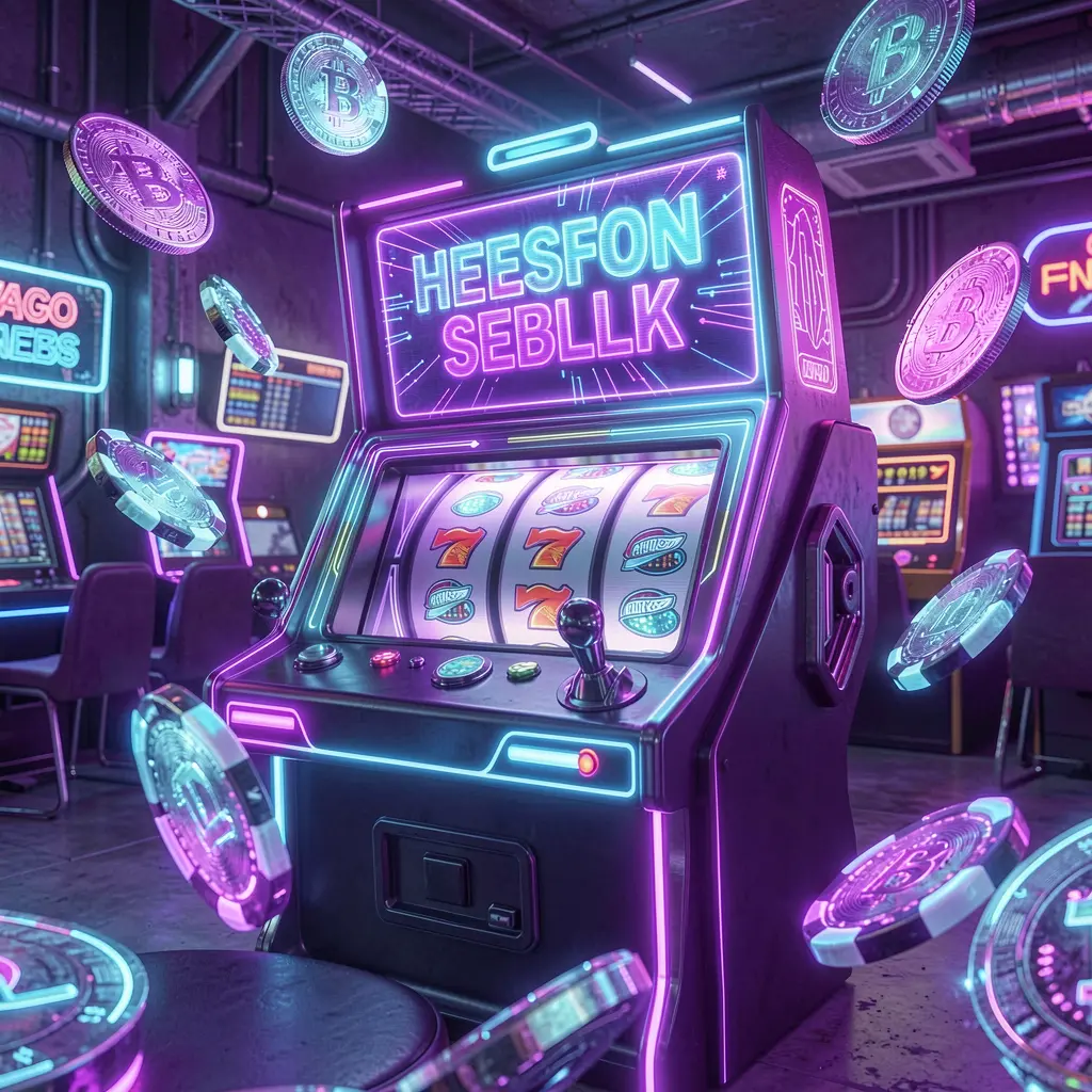 Futuristic slot machine with glowing reels and flying digital coins highlighting the immersive slot experience at 9O999 casino for Bangladesh players